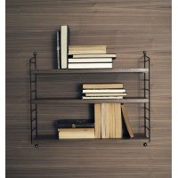 Etagère String Pocket - Noyer / Noir